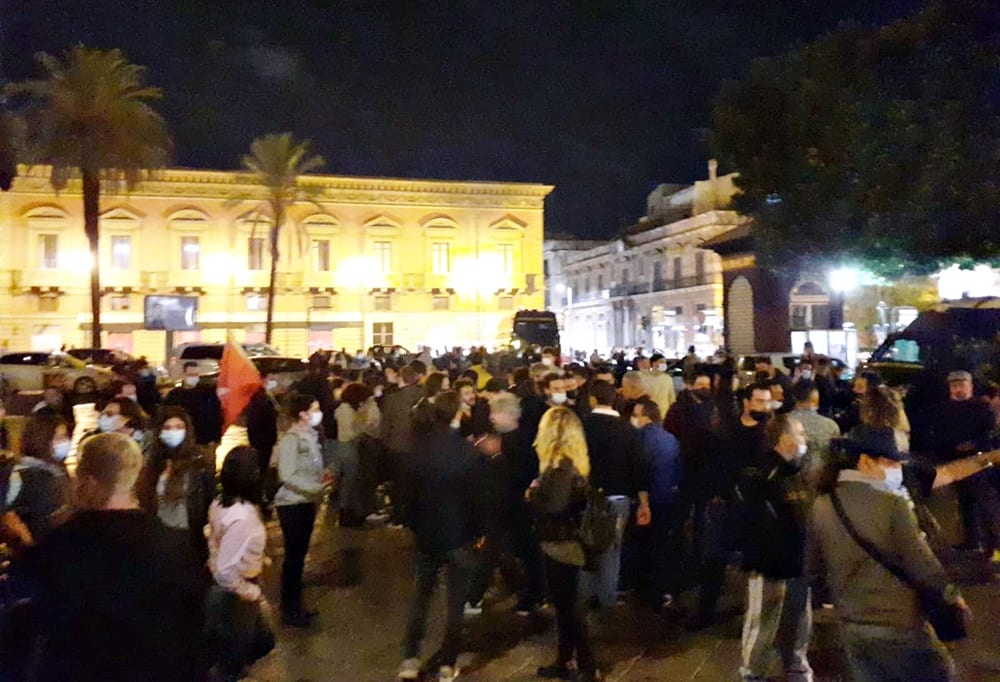 palermo massimo partite iva commercianti manifestazione dpcm